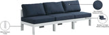 Nizuc Blue Outdoor Patio Aluminum Modular Sofa from Meridian - Luna Furniture