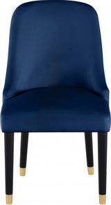 Omni Blue Velvet Dining Chair from Meridian - Luna Furniture