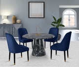 Omni Blue Velvet Dining Chair from Meridian - Luna Furniture