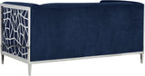 Opal Blue Velvet Loveseat from Meridian - Luna Furniture