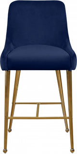 Owen Blue Velvet Counter Stool, Set of 2 from Meridian - Luna Furniture