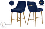 Owen Blue Velvet Counter Stool, Set of 2 from Meridian - Luna Furniture