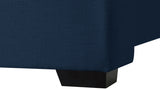 Oxford Blue Twin Linen Textured Twin Bed from Meridian - Luna Furniture