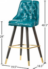 Portnoy Blue Faux Leather Bar | Counter Stool, Set of 2 from Meridian - Luna Furniture