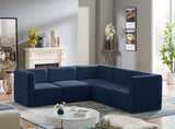 Quincy Blue Velvet Modular Cloud-Like Comfort Sectional from Meridian - Luna Furniture