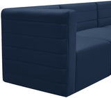 Quincy Blue Velvet Modular Cloud-Like Comfort Sectional from Meridian - Luna Furniture