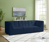 Relax Blue Velvet Modular 98" Sofa from Meridian - Luna Furniture