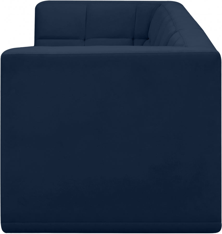 Relax Blue Velvet Modular 98" Sofa from Meridian - Luna Furniture