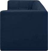 Relax Blue Velvet Modular 98" Sofa from Meridian - Luna Furniture