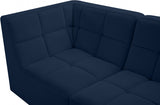 Relax Blue Velvet Modular 98" Sofa from Meridian - Luna Furniture