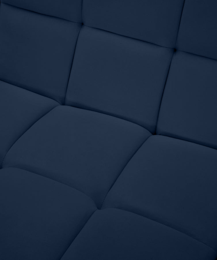 Relax Blue Velvet Modular Armless Chair from Meridian - Luna Furniture