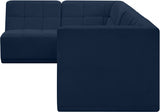 Relax Blue Velvet Modular Sectional from Meridian - Luna Furniture