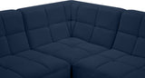 Relax Blue Velvet Modular Sectional from Meridian - Luna Furniture