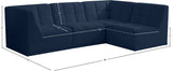 Relax Blue Velvet Modular Sectional from Meridian - Luna Furniture