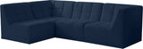 Relax Blue Velvet Modular Sectional from Meridian - Luna Furniture