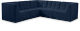 Relax Blue Velvet Modular Sectional from Meridian - Luna Furniture