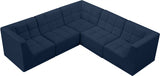 Relax Blue Velvet Modular Sectional from Meridian - Luna Furniture