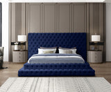 Revel Blue Velvet King Bed from Meridian - Luna Furniture