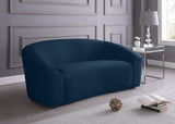 Riley Blue Velvet Loveseat from Meridian - Luna Furniture