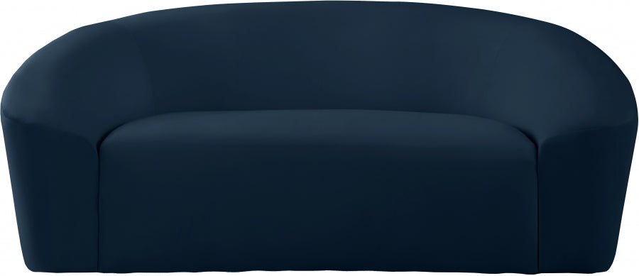 Riley Blue Velvet Loveseat from Meridian - Luna Furniture