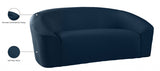 Riley Blue Velvet Loveseat from Meridian - Luna Furniture