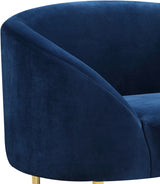 Ritz Blue Velvet Chair from Meridian - Luna Furniture