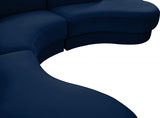 Rosa Blue Velvet 3-Piece Sectional from Meridian - Luna Furniture