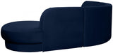 Rosa Blue Velvet 3-Piece Sectional from Meridian - Luna Furniture