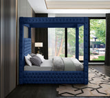 Royal Blue Velvet Queen Bed from Meridian - Luna Furniture