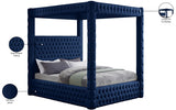 Royal Blue Velvet Queen Bed from Meridian - Luna Furniture