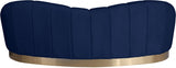 Shelly Blue Velvet Sofa from Meridian - Luna Furniture