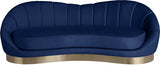 Shelly Blue Velvet Sofa from Meridian - Luna Furniture