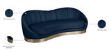 Shelly Blue Velvet Sofa from Meridian - Luna Furniture