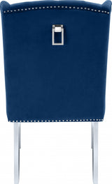 Suri Blue Velvet Dining Chair, Set of 2 from Meridian - Luna Furniture