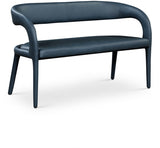 Sylvester Blue Faux Leather Bench from Meridian - Luna Furniture