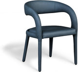 Sylvester Blue Faux Leather Dining Chair from Meridian - Luna Furniture