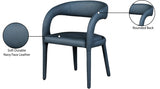 Sylvester Blue Faux Leather Dining Chair from Meridian - Luna Furniture