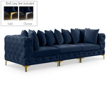 Tremblay Blue 108" Velvet Modular Sofa from Meridian - Luna Furniture