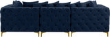 Tremblay Blue 108" Velvet Modular Sofa from Meridian - Luna Furniture