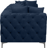 Tremblay Blue 108" Velvet Modular Sofa from Meridian - Luna Furniture