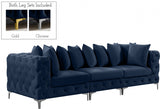 Tremblay Blue 108" Velvet Modular Sofa from Meridian - Luna Furniture