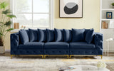 Tremblay Blue 108" Velvet Modular Sofa from Meridian - Luna Furniture