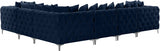 Tremblay Blue Velvet Modular Sectional from Meridian - Luna Furniture