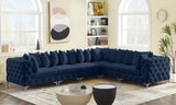 Tremblay Blue Velvet Modular Sectional from Meridian - Luna Furniture