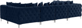 Tremblay Blue Velvet Modular Sectional from Meridian - Luna Furniture