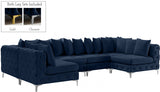 Tremblay Blue Velvet Modular Sectional from Meridian - Luna Furniture