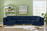 Tremblay Blue Velvet Modular Sectional from Meridian - Luna Furniture