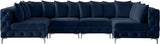 Tremblay Blue Velvet Modular Sectional from Meridian - Luna Furniture