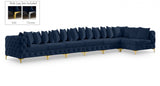 Tremblay Blue Velvet Modular Sectional from Meridian - Luna Furniture