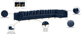 Tremblay Blue Velvet Modular Sectional from Meridian - Luna Furniture